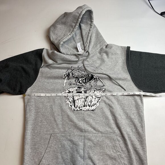 Y2K RDS Red Dragon Mens M Hoodie Skateboard Graphic Dragon Grey CANADA MADE - Picture 11 of 14